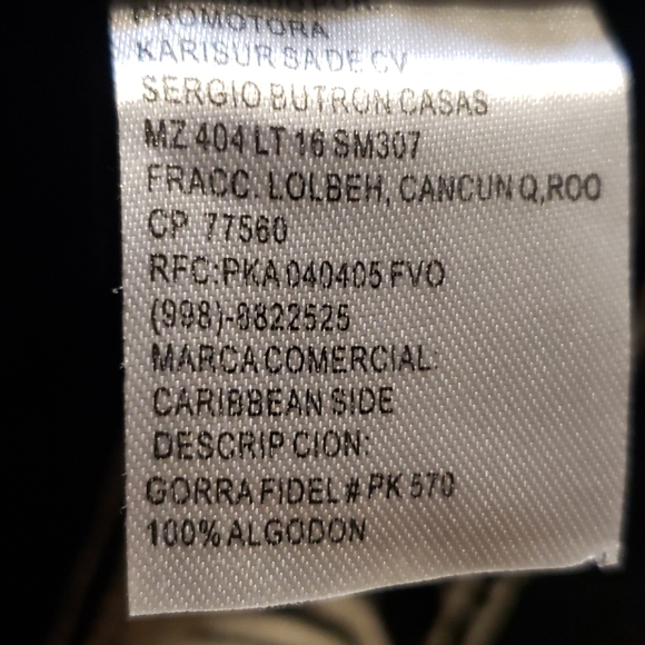 SOLD Vintage Cancun Mexico 1970 Hat - Picture 10 of 10